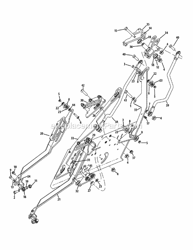Control Assembly Diagram and Parts List for S6031-KW 53DI8DU6050 Cub Cadet Sprayer
